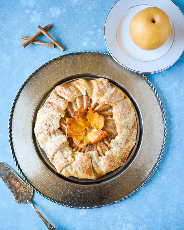 Pear and Persimmon Galette and Dorie Greenspan's Cookie Cookbook