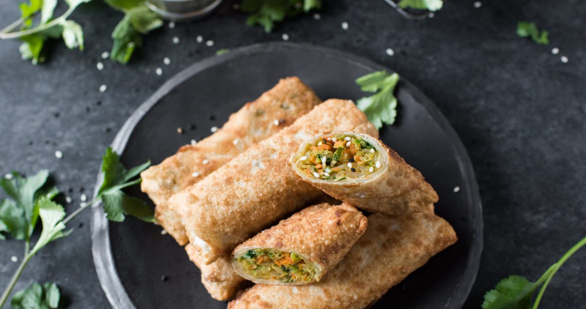 Kohlrabi Egg Rolls