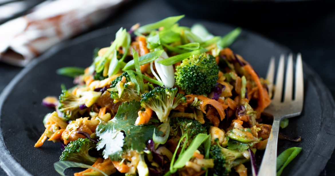 Broccoli Summer Slaw Salad that is Thai-Inspired!